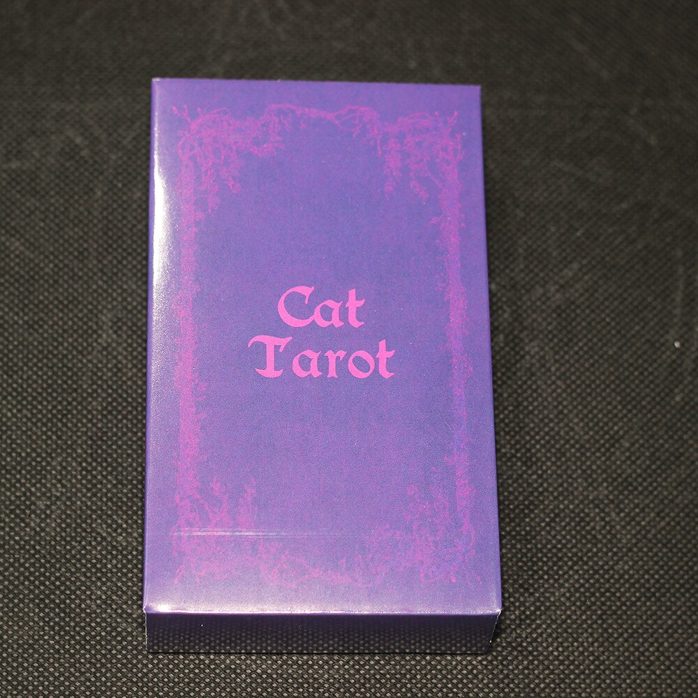 12*7cm Divine Purple Cat Tarot Cards Original Fate Tarots For Family Waite Tarot Cards