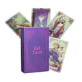 12*7cm Divine Purple Cat Tarot Cards Original Fate Tarots For Family Waite Tarot Cards
