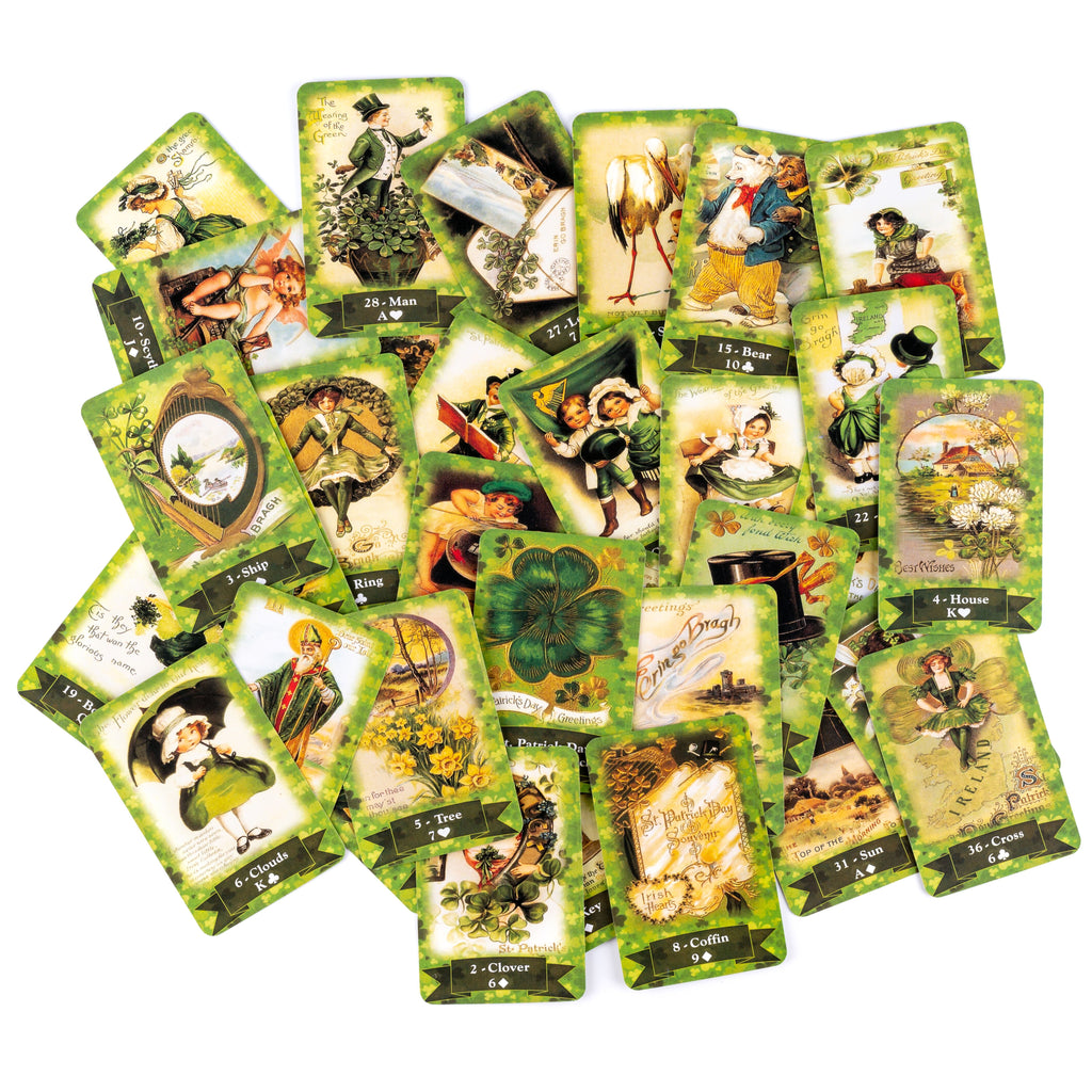 Psychic St Patrick Day Lenormand Oracle Sorcerer Beautiful Board Game  Magick Green Lucky Lenormand