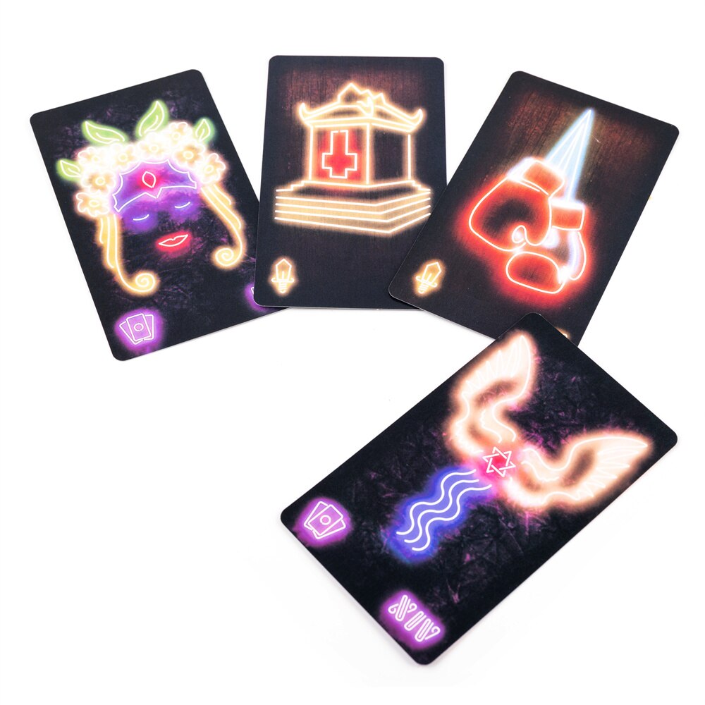 12*7cm Telling Tarot By The Neonlight Tarot Tablecloth Sorcerer Deck Prophecy Waite Tarot Cards